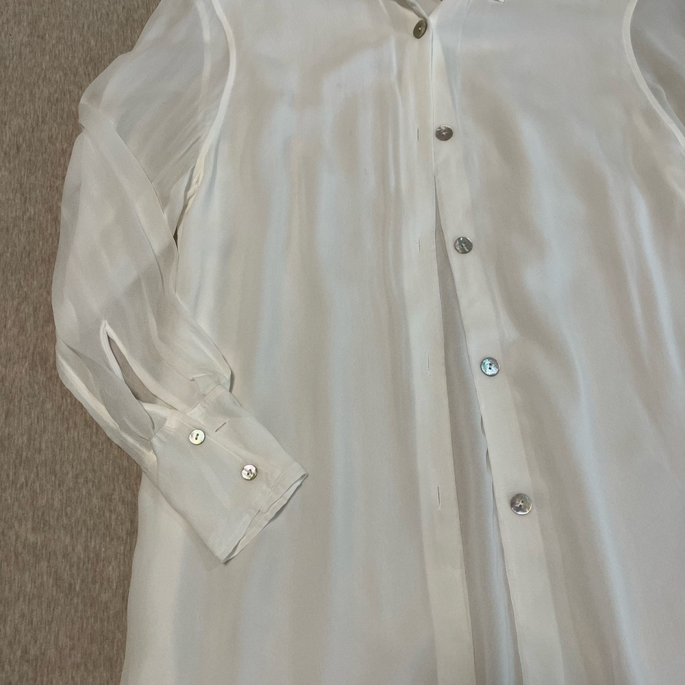 Wilfred White Sheer Blouse